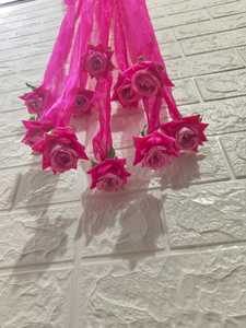 Rose <b>Garland</b> Wedding Decor Elegant Floral Wall Hanging with Tulle Ribbons & Net Fabric String for Backdrop Ceiling Event Decor - Product Image 5