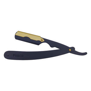 Rasoir de barbier pliant pour barbe, outil de rasage manuel en acier inoxydable, rasoir de sécurité à bord droit fabriqué par Pissco Pakistan - Product Image 1