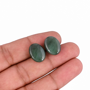 Lote de piedras preciosas de cabujón ovalado suelto de Escora verde, piedra para hacer joyas, anillo de piedra, pendiente - Product Image 3