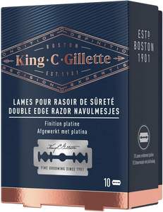 Cuchillas de Repuesto para Maquinilla de Afeitar de Doble Filo Gillette King C de Procter & Gamble |   Acero Inoxidable |   Paquete de 10 Piezas para Venta al por Mayor - Product Image 2