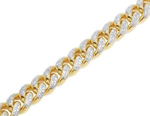 Cadena cubana de oro de 10K con diamantes cultivados en laboratorio, collar con hielo en negrita, joyería para hombre, Hip Hop y estilo callejero llamativo - Product Image 3