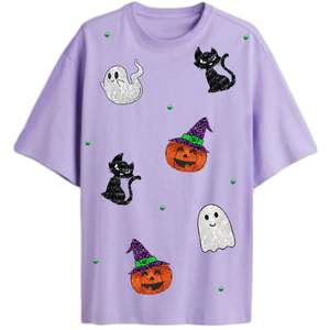 2025 Camisetas De Halloween hechas a medida para mujer, acogedora, encantadora, informal y elegante, nueva colección, ropa de Halloween - Product Image 2