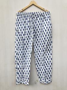 Pyjama indien floral imprimé à la main, en coton, robe de nuit - Product Image 4