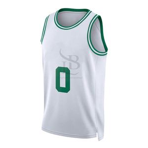 Camiseta de Baloncesto de Secado Rápido en Color Verde y Blanco, Fabricante y Proveedor de Camisetas de Baloncesto Profesionales, OEM - Product Image 1