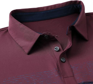 Polo de golf à manches courtes pour hommes coupe sèche et performance, t-shirts évacuant l'humidité avec impression poitrine et bloc de couleurs - Product Image 4