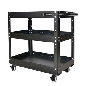 Armoire à outils en acier inoxydable à 3 niveaux avec roues OEM pris en charge pour le stockage des outils dans les garages de mécaniciens et l'industrie Vente en gros - Product Image 4