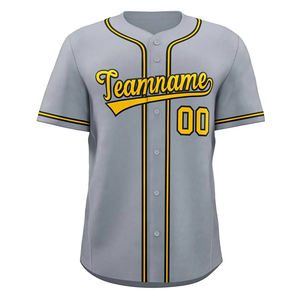 Maillot de baseball pour hommes sur mesure 100% polyester vêtements de sport respirants adultes équipe OEM uniforme impression par transfert de chaleur Logo Design - Product Image 5