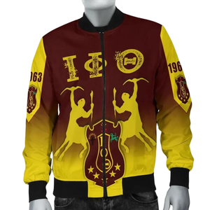 Chaqueta griega de satén Iota Phi Theta 1963, chaqueta universitaria bordada de la fraternidad, chaqueta bomber para hombre, ropa exterior universitaria - Product Image 3