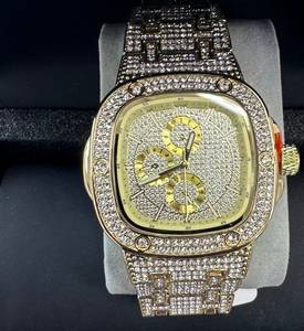 Chất Lượng Cao Unisex Tổng Thống Vuông Mặt Vàng Màu Đồng Hồ Cơ Khí Kim Cương Hip Hop Phong Cách 41Mm Quay Số Đường Kính Sang Trọng Cho Nam Giới - Product Image 3