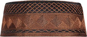 Kufi หมวกแก๊ปลายหัวกะโหลกสำหรับผู้ชายและผู้หญิงสีสันสดใสหมวกผ้าโพลีเอสเตอร์/ ผ้าฝ้ายปักด้วยมือใช้ได้ทุกฤดู - Product Image 3