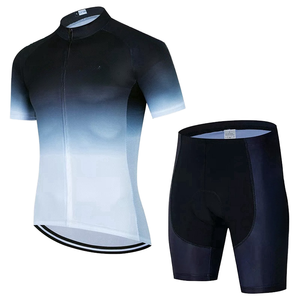 Ensemble de cyclisme personnalisé avec logo, respirant et anti-transpiration, manches courtes et short en nylon/cachemire pour adultes unisexes - Product Image 6
