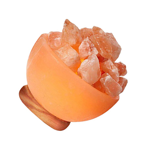 Bol de feu de lampe de sel de l'Himalaya avec artisanat naturel de pierre de massage pour les célébrations-Pâques de Noël de la Saint-Valentin - Product Image 4