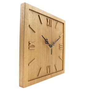 Horloge murale en bois MDF Horloges à quartz silencieuses au design simple et moderne pour le salon à la maison - Product Image 4