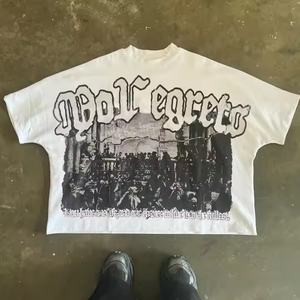 เสื้อยืดผ้าฝ้ายทรงพอดีตัวสำหรับผู้ชายผ้าถักนิตติ้งสีพื้นระบายอากาศได้ดี200-360gsm โลโก้ตามสั่ง - Product Image 3