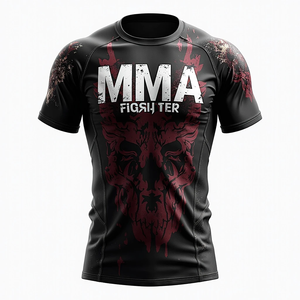 Rashguards de MMA et BJJ de qualité supérieure, impression personnalisée par sublimation HD, durables, respirants, extensibles, légers et anti-UV - Product Image 3