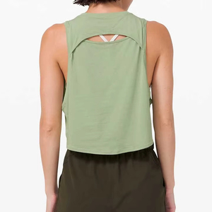 Precio barato transpirable superventas mujeres Crop Top calidad profesional 100% poliéster algodón Crop Top para mujeres Crop Tank Top - Product Image 4