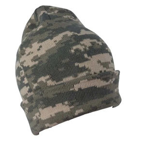 Bonnet en tricot personnalisé à motif camouflage, couleur unie, chaud pour l'hiver, fabrication sur mesure, prix bas, bonnets en tricot jacquard - Product Image 4