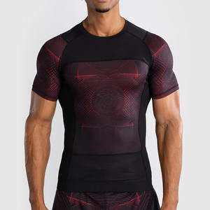 Rashguard transpirable de manga completa con estampado de transferencia de calor personalizado para camisas de compresión para hombres y mujeres (Spandex/poliéster) - Product Image 1
