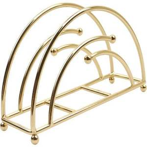 Servilletero de metal de latón antiguo con delicados detalles en relieve y estética real para una elegante decoración clásica de mesa - Product Image 3