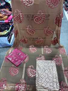 Vente chaude Faransawi Robe De Mariée De Haute Qualité 100% Soie Tissu Tissé Multicolore Imprimé Cristal Pierres Respirant Moyen - Product Image 6