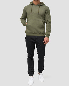 Sweat à capuche zippé personnalisé brodé pour homme, 100% coton molletonné, saison hivernale, poche design, anti-froissement, séchage rapide - Product Image 1
