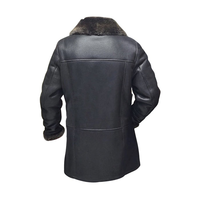 Blouson d'hiver pour homme Silo Sports, fabriqué en usine OEM, en cuir de mouton noir de haute qualité, col en fourrure de renard, grande taille, chauffant, tricoté