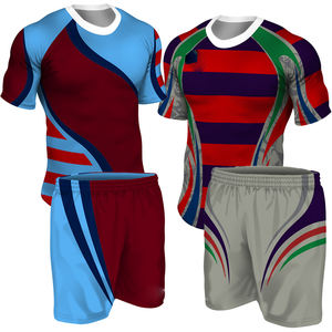 Nouveauté Tenue d'équipe de rugby Uniforme personnalisé Logo OEM Concevez votre propre Vente en gros Ensembles de haute qualité respirants 100% polyester - Product Image 2