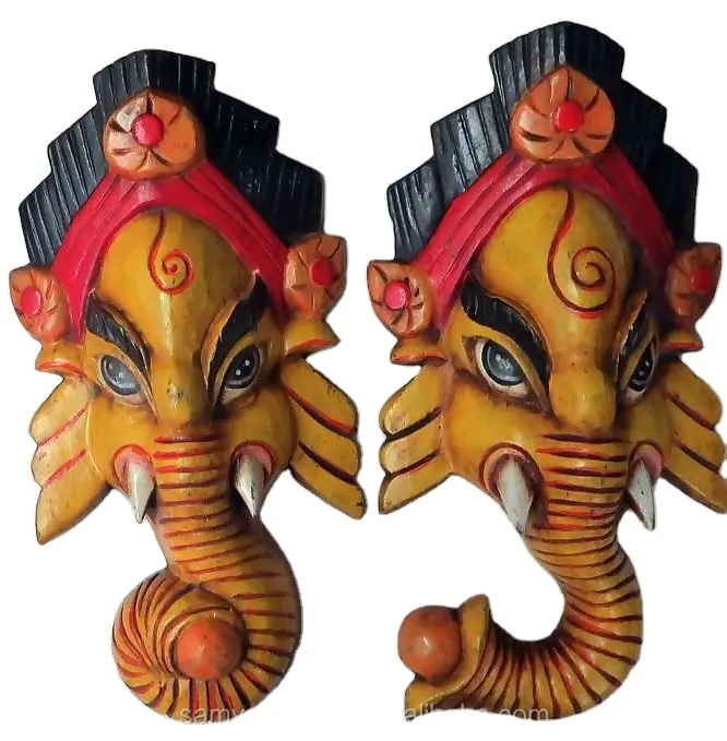 Настенная деревянная маска Гаруда ручной работы, Бога, Отличная домашняя декоративная часть | Подвесная ручная работа, сделанная в Непале | Оптовая цена