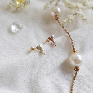 Orecchini da donna alla moda con cuore piatto a goccia uno zircone cubico in oro 14k orecchini a bottone con gioiello di base per gioielli K-gioielli - Product Image 6