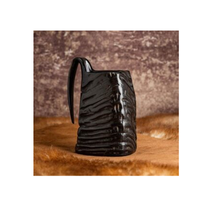 Mug à café en corne de buffle véritable, mugs à boire en corne de buffle, polis à la main, style américain - Product Image 1