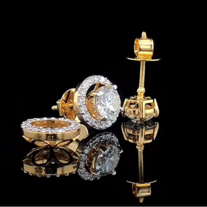 Pendientes de Diamantes Cultivados en Laboratorio con Certificación IGI de 2.40 CTW, Oro Sólido de 14K, Joyería Fina - Product Image 4