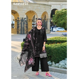 Conjunto de Kurti y Pantalón de Algodón con Estampado Digital para Mujer, Estilo Indio y Pakistaní, para Bodas, Fiestas y Festividades, con Dupatta, Última Moda Maruti - Product Image 1