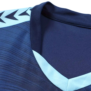 Uniforme de fútbol de malla transpirable totalmente sublimada, uniforme personalizado de fútbol, camiseta morada y blanca, uniformes de camiseta de fútbol - Product Image 2