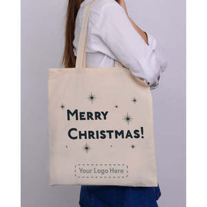 Sac fourre-tout pour femme Joyeux Noël en noir avec étoiles Sacs fourre-tout de Noël - Product Image 1