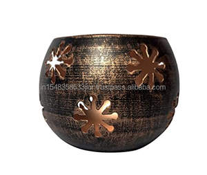 Soporte votivo de vela de Metal con diseño grabado, nuevo soporte de vela para decoración del hogar, linterna de Metal, precio al por mayor - Product Image 3