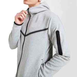 Survêtement solide d'entraînement pour hommes avec veste au design moderne pantalon combiné 100% coton pour un usage quotidien grande taille hiver - Product Image 5