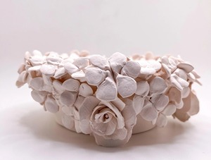 <b>Silver</b> Decorative <b>Bowl</b> with Green Beads Design Elegant Table Centerpiece for Home Kitchen Dining and Living Room Stylish Display - Product Image 6