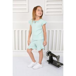 Set di pantaloncini Top e inferiore per bambina in cotone - Product Image 3