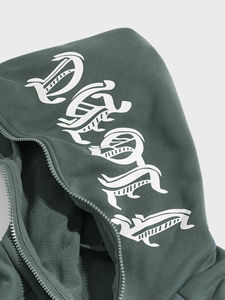 Sweat à capuche pour homme zippé avec imprimé personnalisé Sweat à capuche en polaire confortable pour homme Sweat à capuche 100% coton - Product Image 6