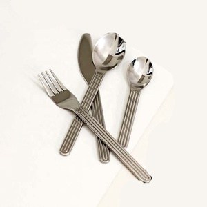 High Quality <b>Gold</b> Plated Modern Look Flatware Set with Handmade Handle Design Flatware Set for Wedding Home Hotel - Product Image 5