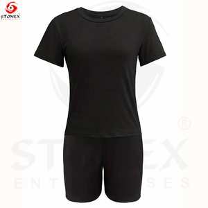 <b>Women</b> Clothing T-shirt Custom logo Summer Outfits Matching Set Joggers Sweat <b>Biker</b> 2 Two Pieces <b>Shorts</b> Set <b>Women</b> - Product Image 4