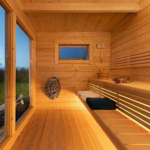 Sauna extérieur élégant multicolore avec éclairage intérieur Banc en bois naturel Sauna pour <span class=keywords><strong>spa</strong></span> à domicile - Product Image 3