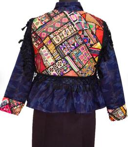 Chaqueta vaquera Bohemia con parche Vintage para mujer, trabajo - Product Image 4