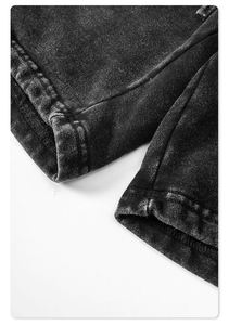 Pantalones Cortos de Hombre Vintage Oversize de Doble Cintura, Estilo Urbano, de Secado Rápido, para Correr, Diseño Personalizado de Cintura Alta, 100% Algodón, Color Liso - Product Image 6