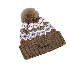 Gorro de Punto Jacquard Personalizado de Lana Cómodo al por Mayor, Gorro de Invierno para Mujer y Hombre - Product Image 1