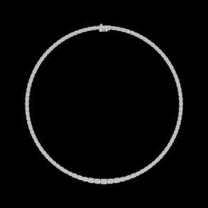 Collier tennis ovale en diamant de laboratoire de 16 pouces, or blanc 14 carats plaqué rhodium, couleur DEF, VVS VS, unisexe, vente en gros, luxe - Product Image 3