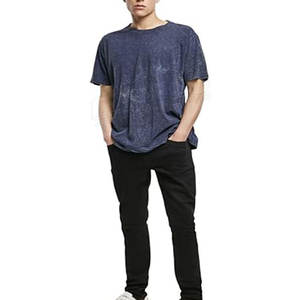 T-shirt en coton délavé à l'acide de style High Street pour hommes, confortable et respirant, poids de 220 grammes, conception de couleur unie avec logo personnalisé - Product Image 6