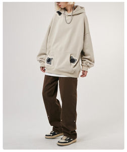 Basics algodón personalizado peso pesado pulóver Sudadera con capucha de los hombres de gran tamaño Unisex sudaderas Streetwear para hombres - Product Image 4