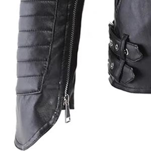 Chaqueta de carreras de motocicletas de piel de vaca tejida para hombre personalizada impermeable Vintage de invierno para ciclismo y montar en bicicleta - Product Image 5