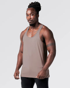 Hot Sale Quick Dry Workout Fitness Shirts Athletic Stringer Solid Bodybuilding Muscle <b>Racerback</b> Gym <b>Tank</b> <b>Top</b> for Men - Product Image 1